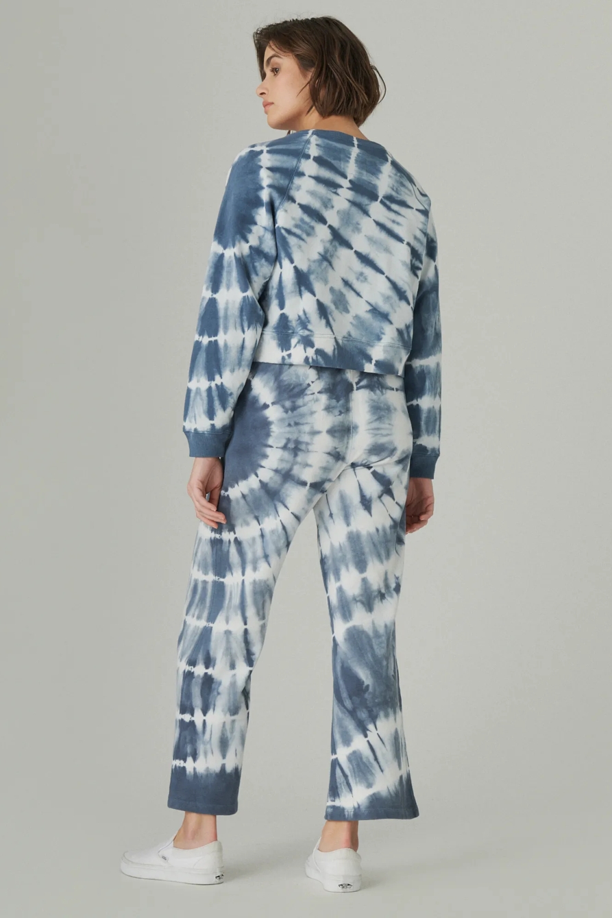 FRENCH TERRY CROPPED WIDE LEG PANT, image 3