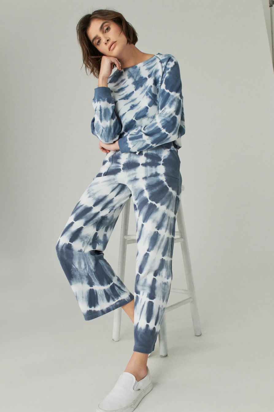 FRENCH TERRY CROPPED WIDE LEG PANT, image 6