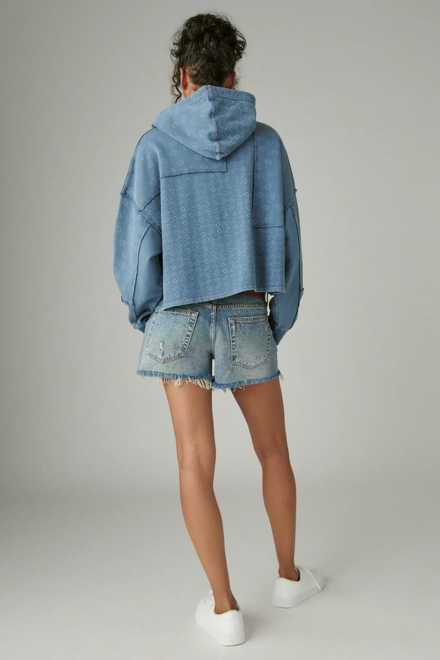 PATCH BATWING CROP HOODIE, image 3