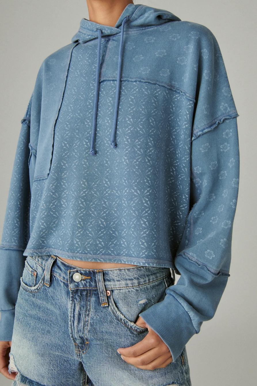 PATCH BATWING CROP HOODIE, image 4