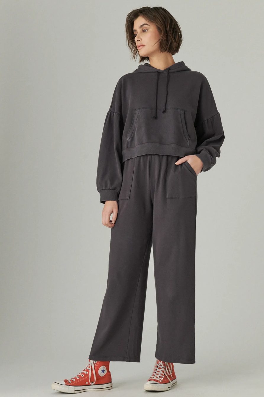 PUFF SLEEVE TERRY HOODIE, image 2