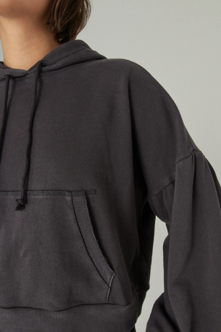 PUFF SLEEVE TERRY HOODIE, image 5