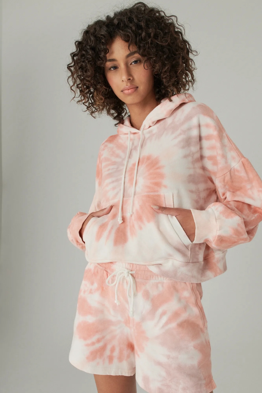PUFF SLEEVE TERRY HOODIE, image 1