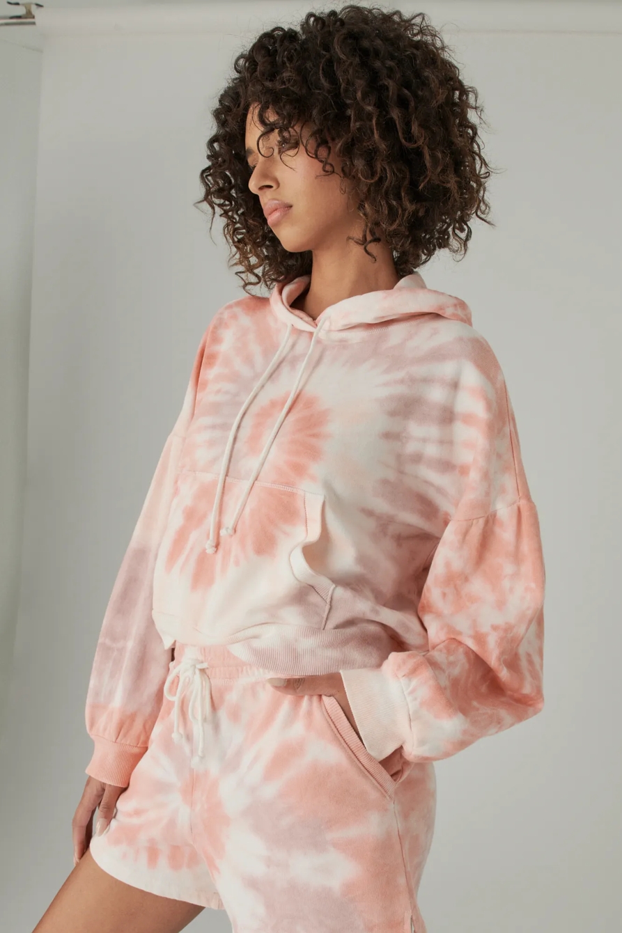 PUFF SLEEVE TERRY HOODIE, image 3