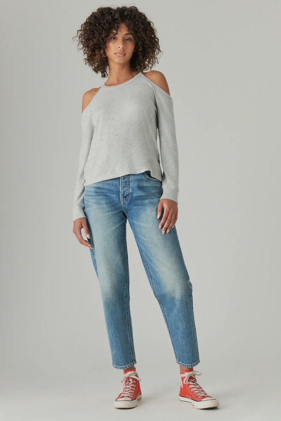 CLOUD JERSEY COLD SHOULDER TOP, image 2