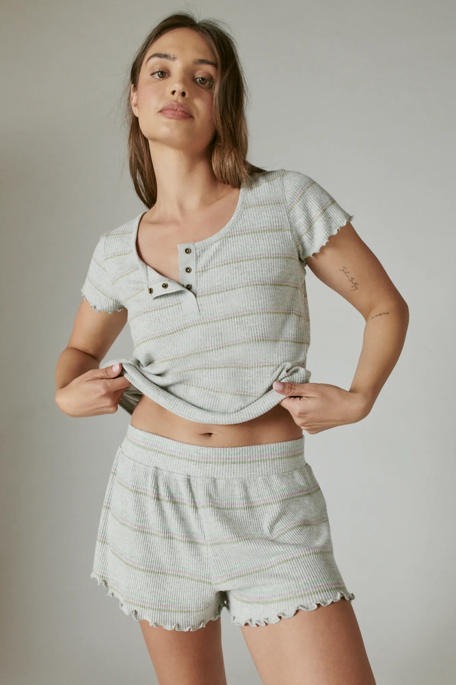 CLOUD RIB SHORT SLEEVE HENLEY, image 2