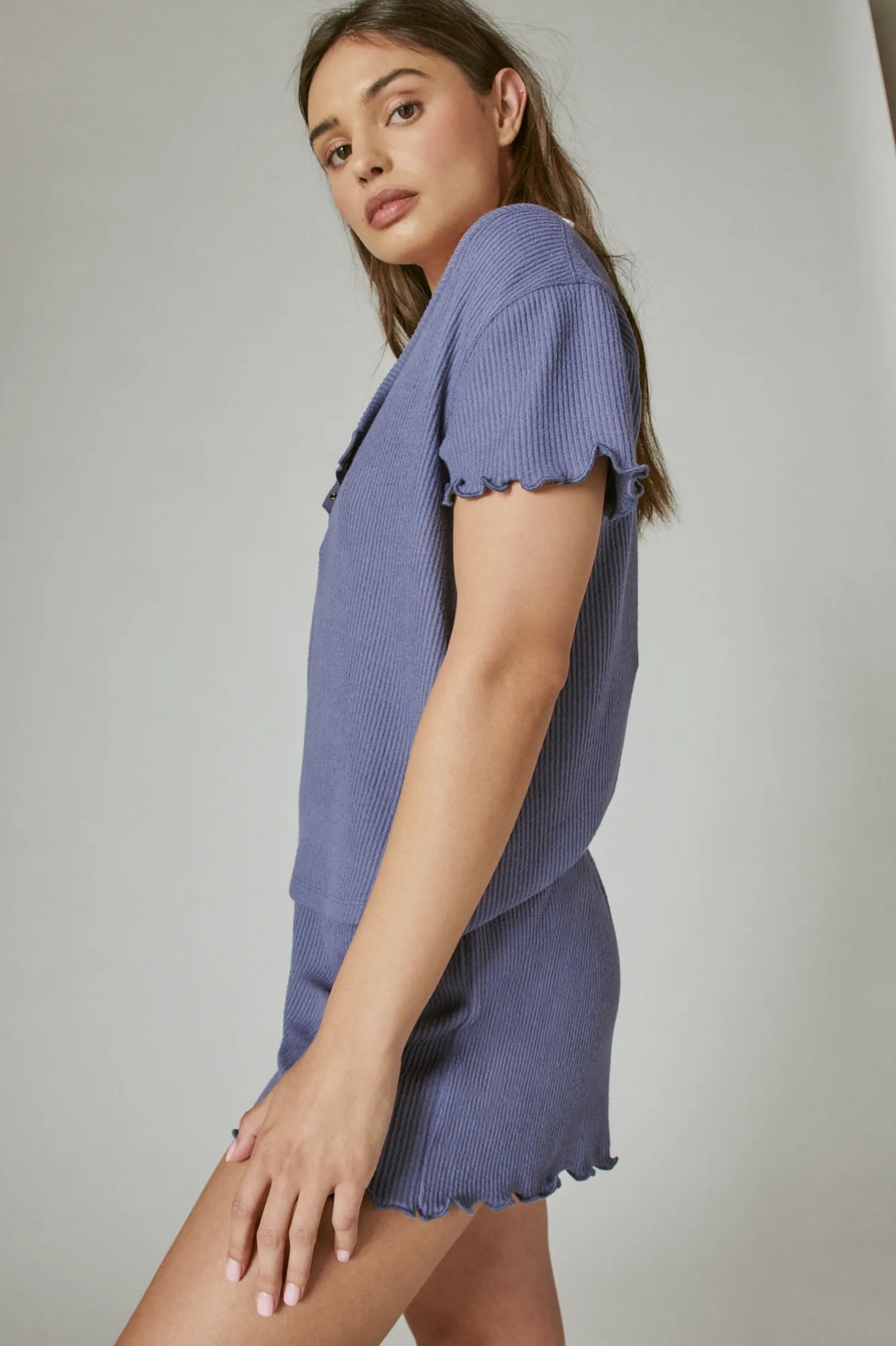 CLOUD RIB SHORT SLEEVE HENLEY, image 4