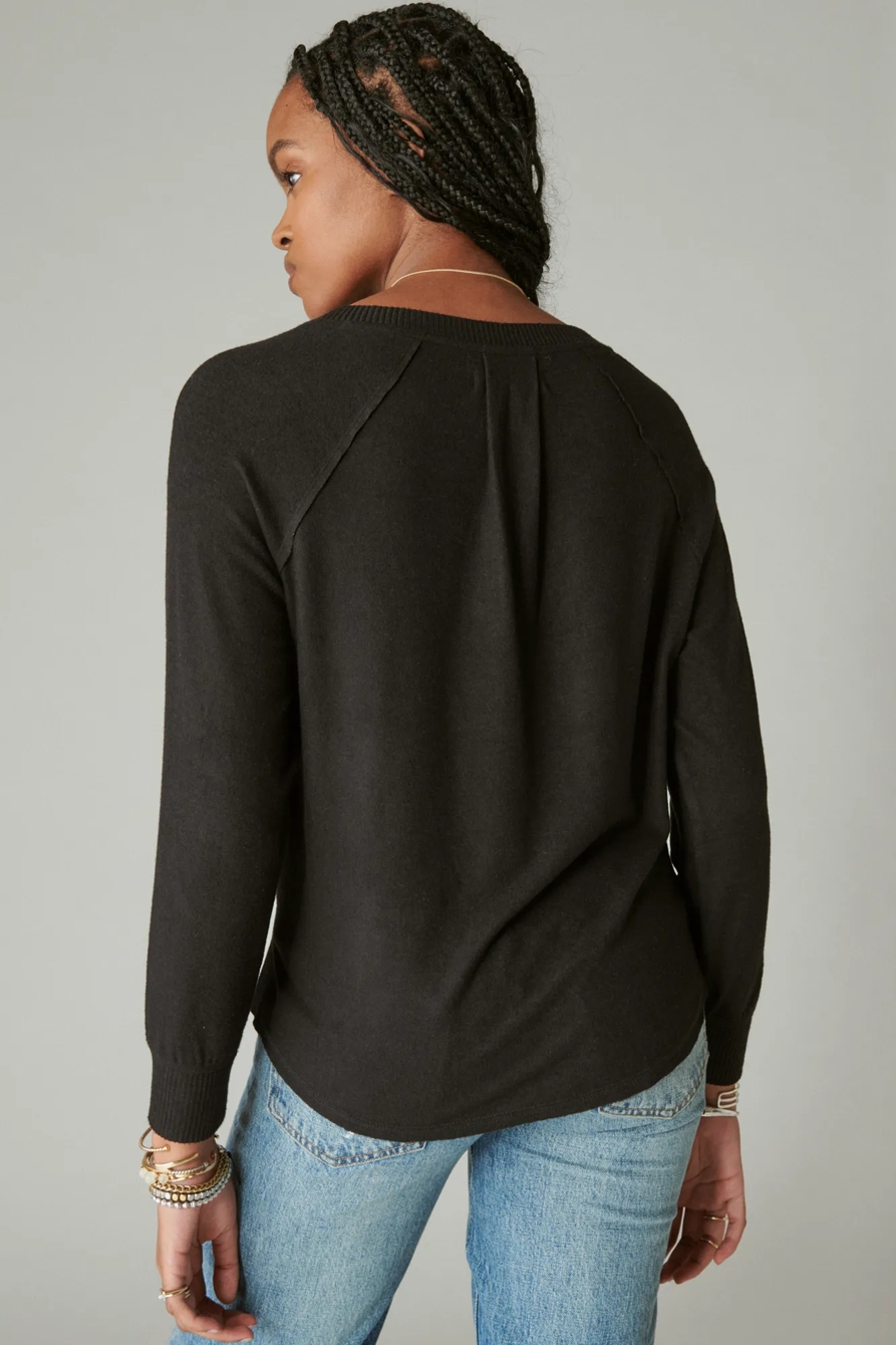 CLOUD JERSEY LONG SLEEVE V NECK, image 3