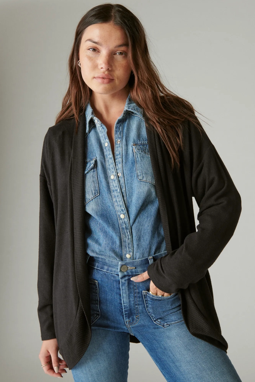 CLOUD JERSEY SHAWL COLLAR CARDIGAN, image 2