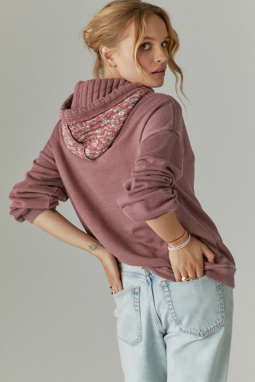 QUILTED PATCHWORK HOODIE | Lucky Brand QUILTED PATCHWORK HOODIE | Lucky Brand