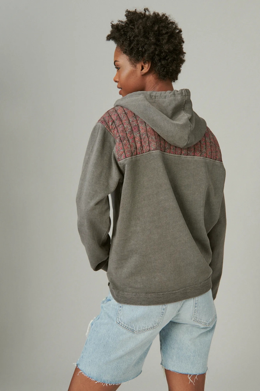 FLORAL BLOCKED HENLEY PULLOVER, image 3