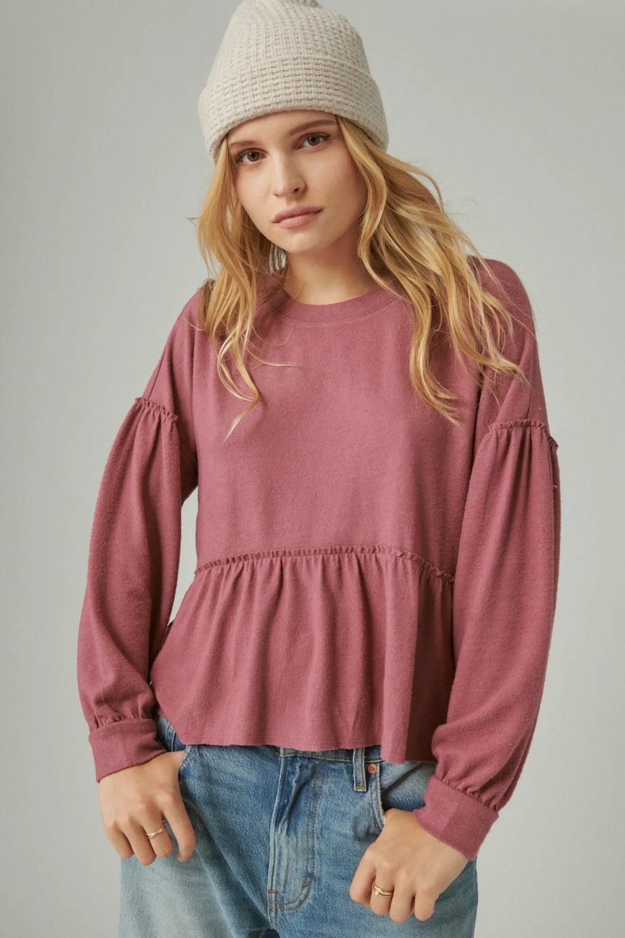 CLOUDSOFT JERSEY BABYDOLL TOP, image 2
