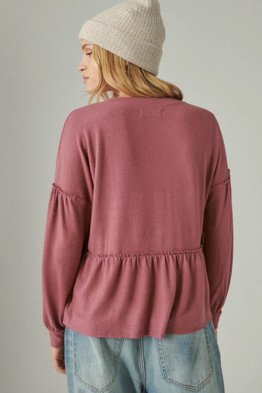 CLOUDSOFT JERSEY BABYDOLL TOP, image 3