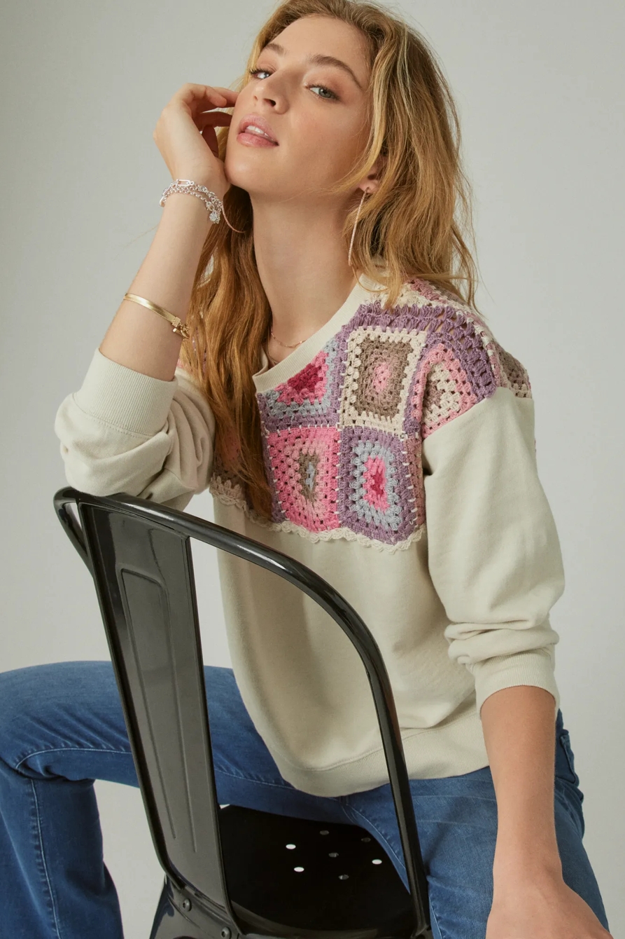 CROCHET YOKE PULLOVER, image 4