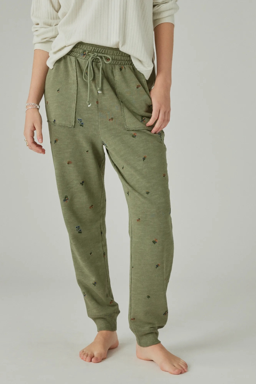 EMBROIDERED REVERSE TERRY JOGGER, image 2