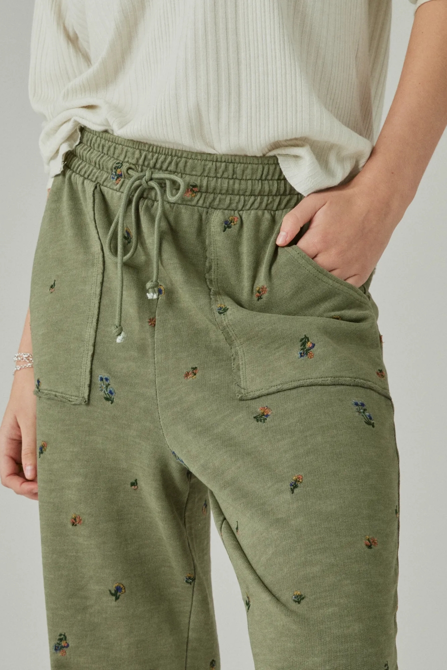 EMBROIDERED REVERSE TERRY JOGGER, image 4
