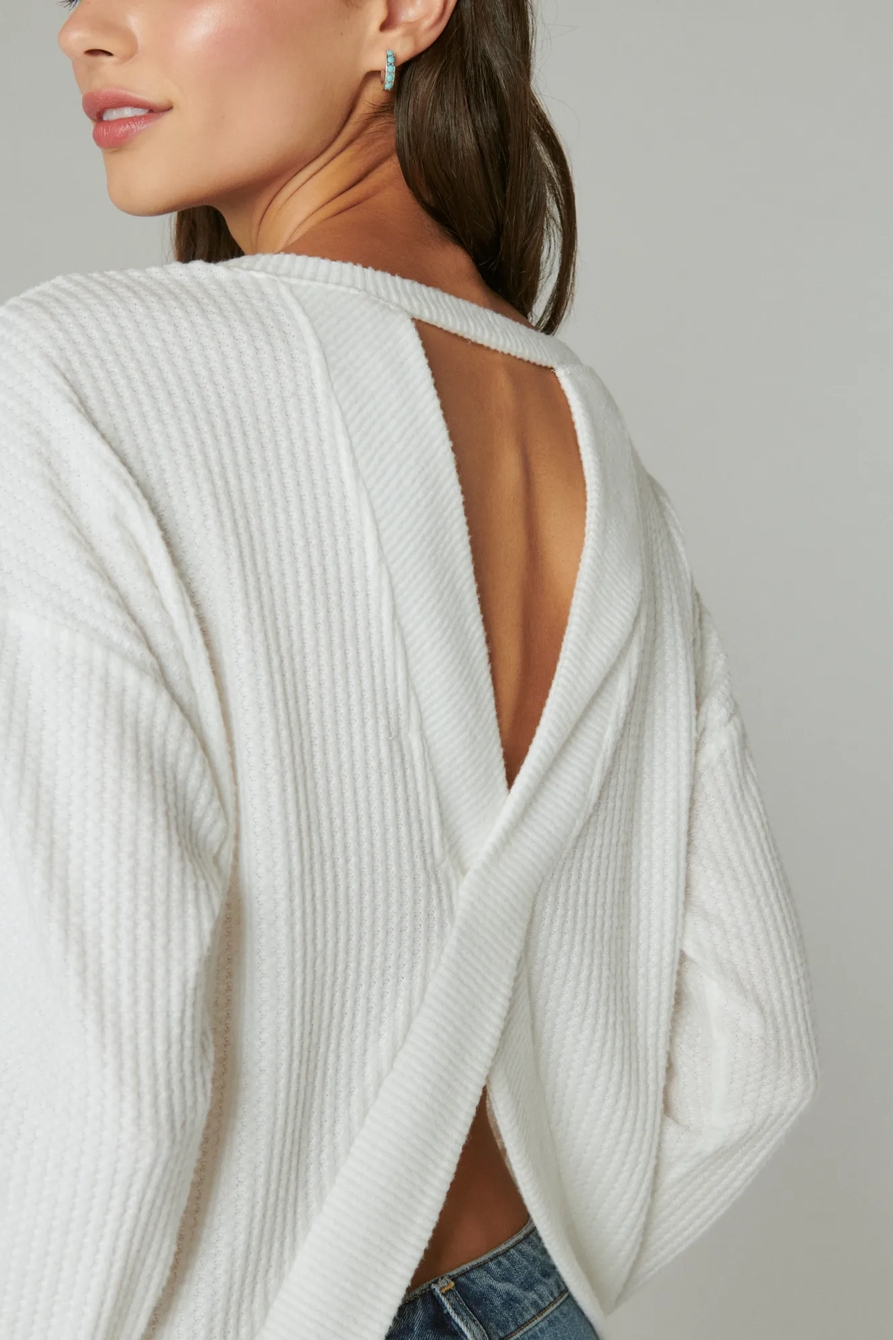 CLOUD JERSEY TWIST BACK TOP, image 4