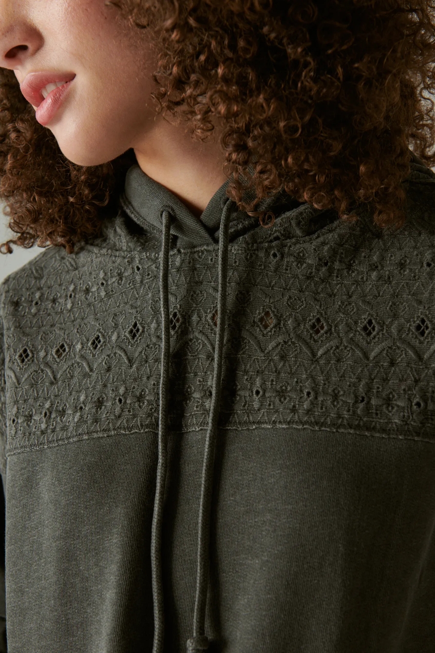 EMBROIDERED YOKE HOODIE, image 4
