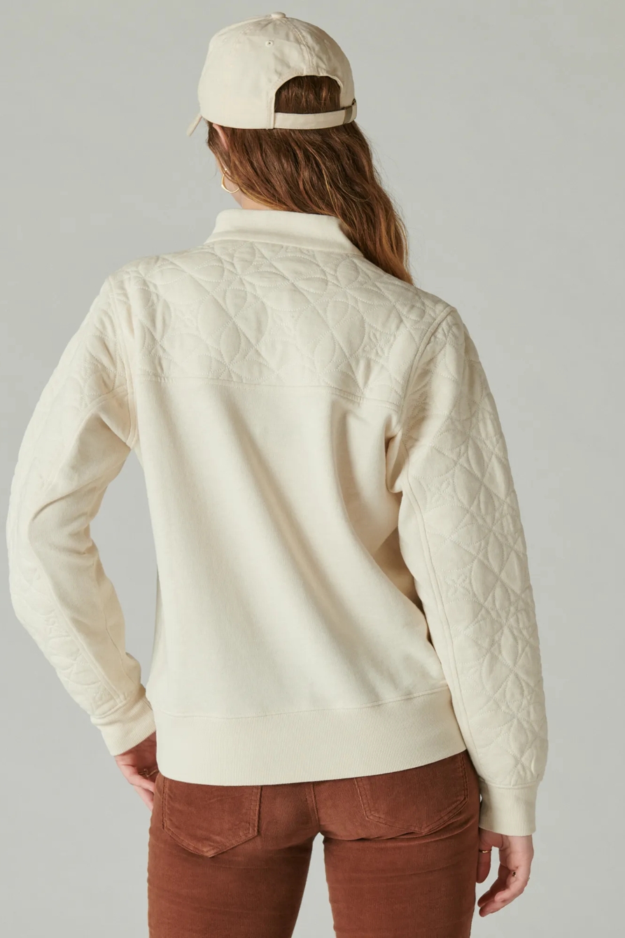 QUILTED HALF ZIP POPOVER, image 3