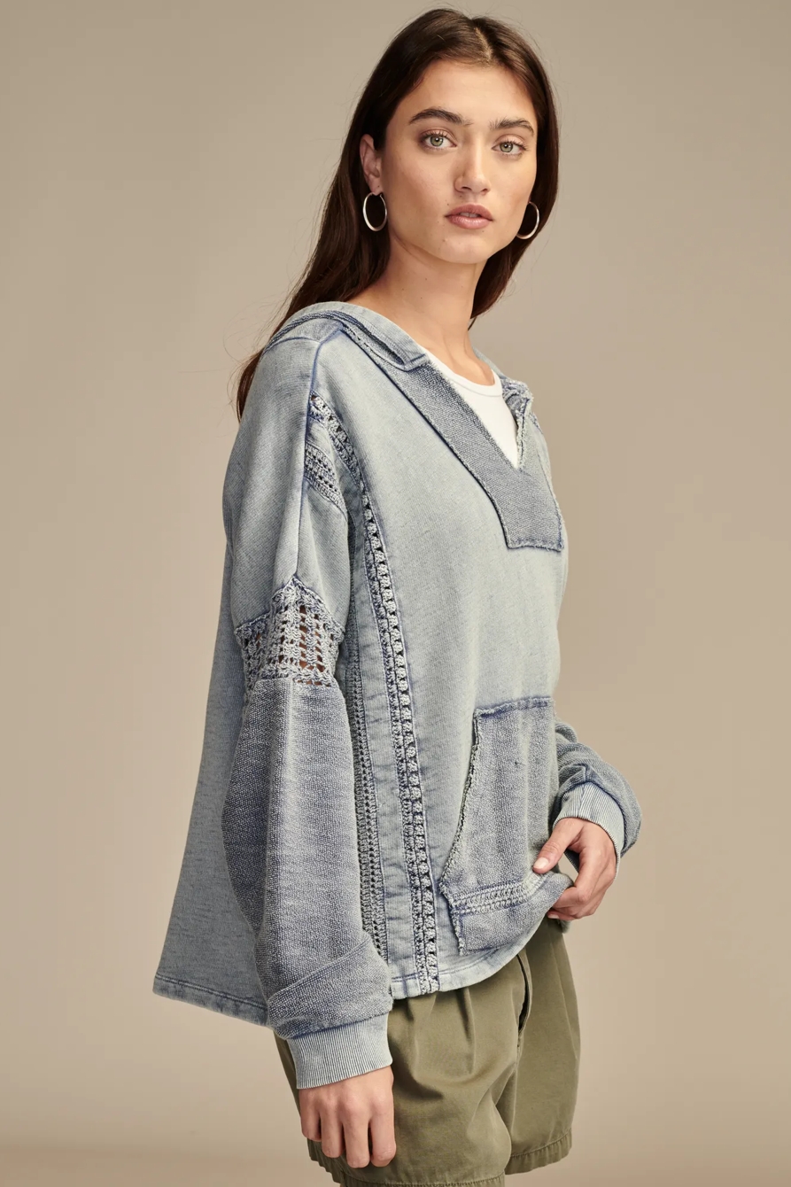 CROCHET TRIM BAJA HOODIE, image 4