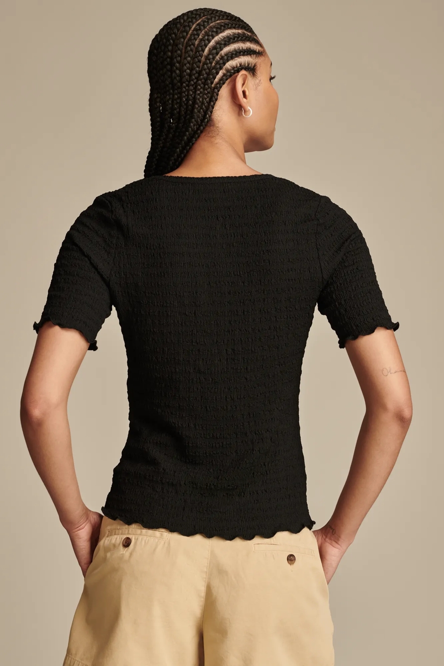 TEXTURED SHORT SLEEVE HENLEY, image 4