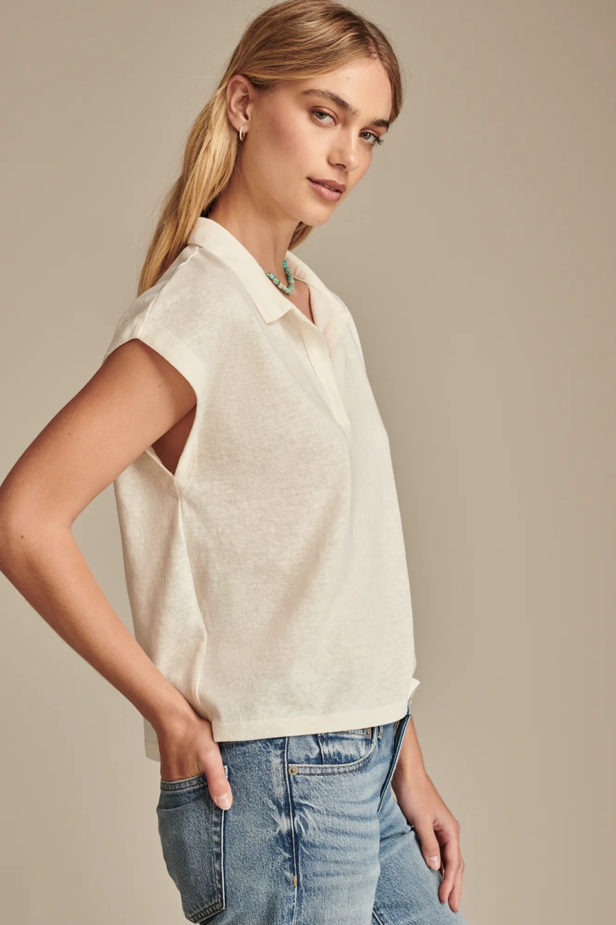 KNIT POLO TEE, image 3