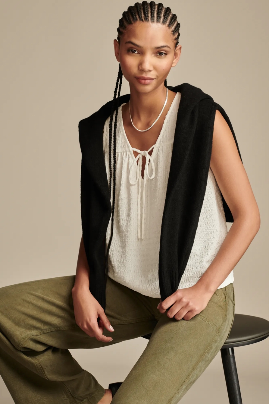 TEXTURED FEMME KNIT TANK, image 4