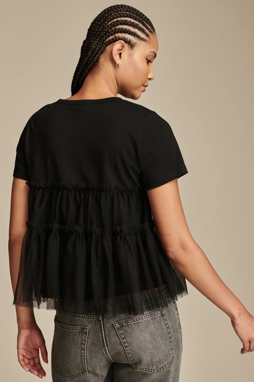 KNIT TIERED BABY DOLL TEE, image 4