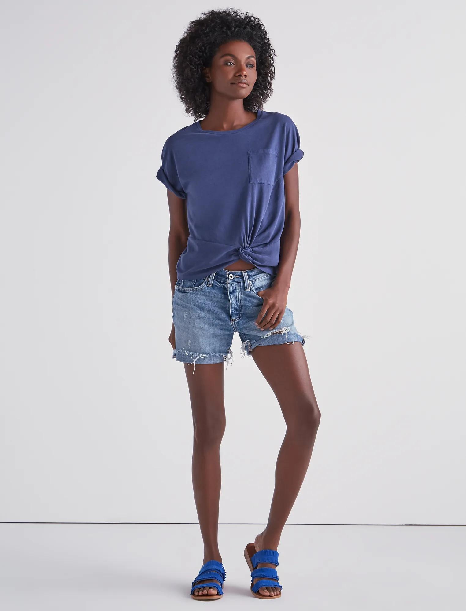 TWIST FRONT SHORT SLEEVE TEE, image 2