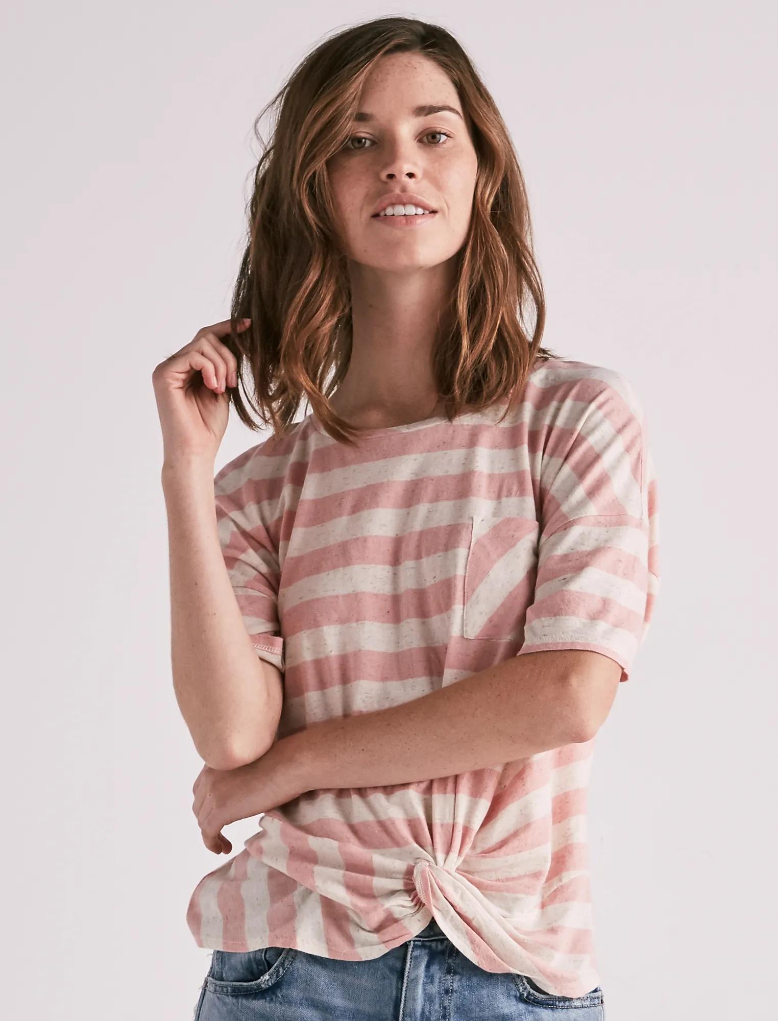 TWIST FRONT  SHORT SLEEVE TEE, image 1
