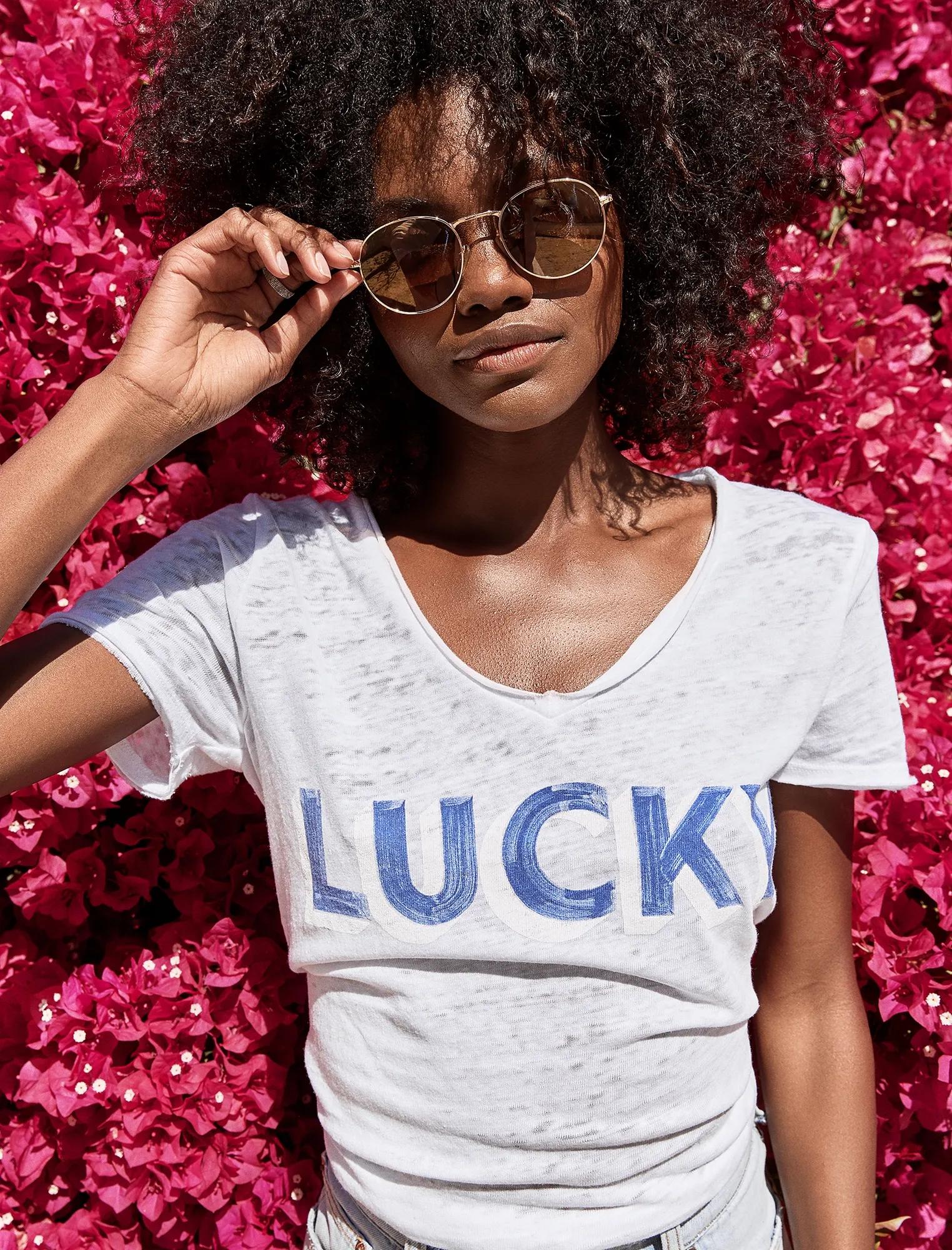 LUCKY SLUB TEE, image 4