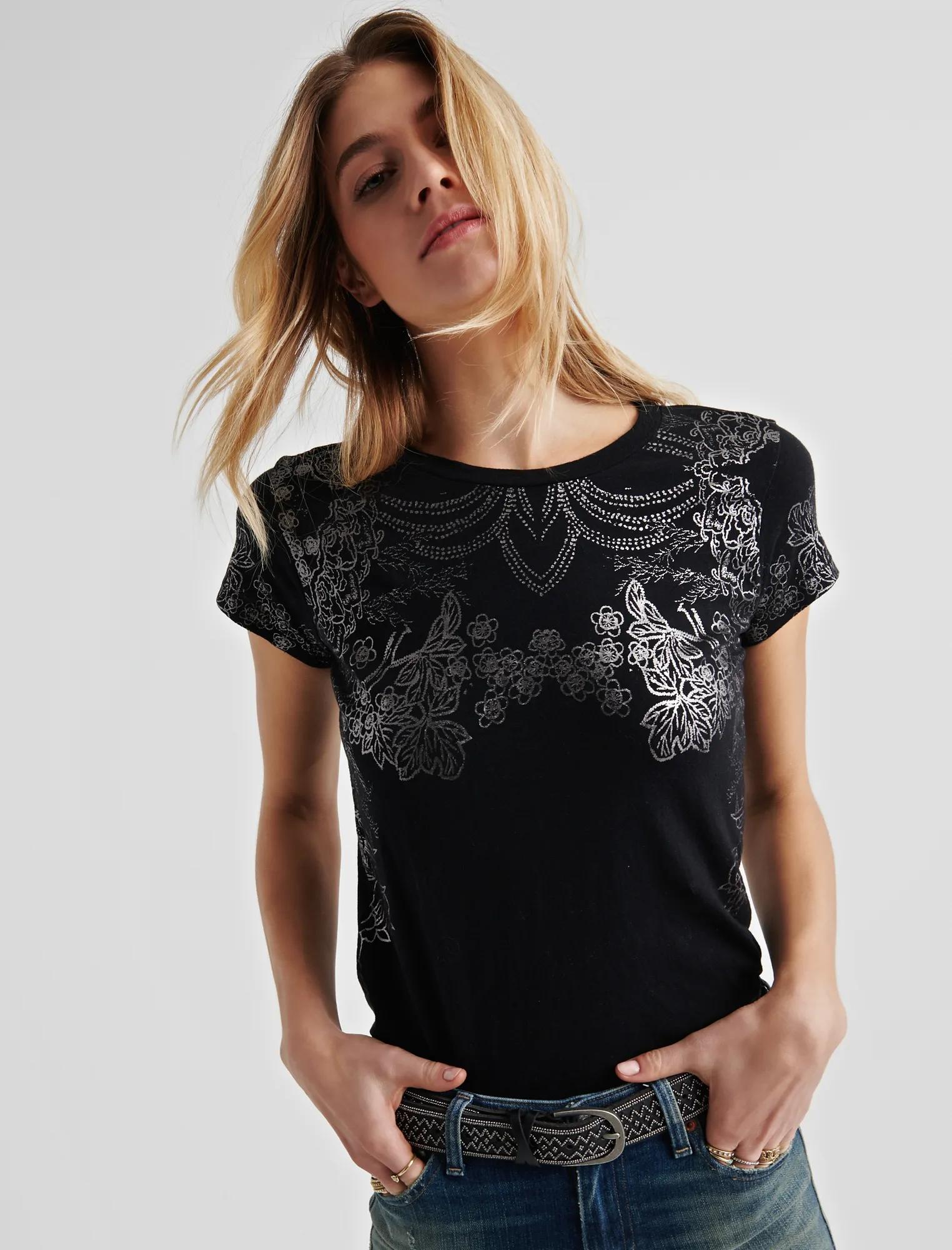 FLORAL FOIL TEE, image 1