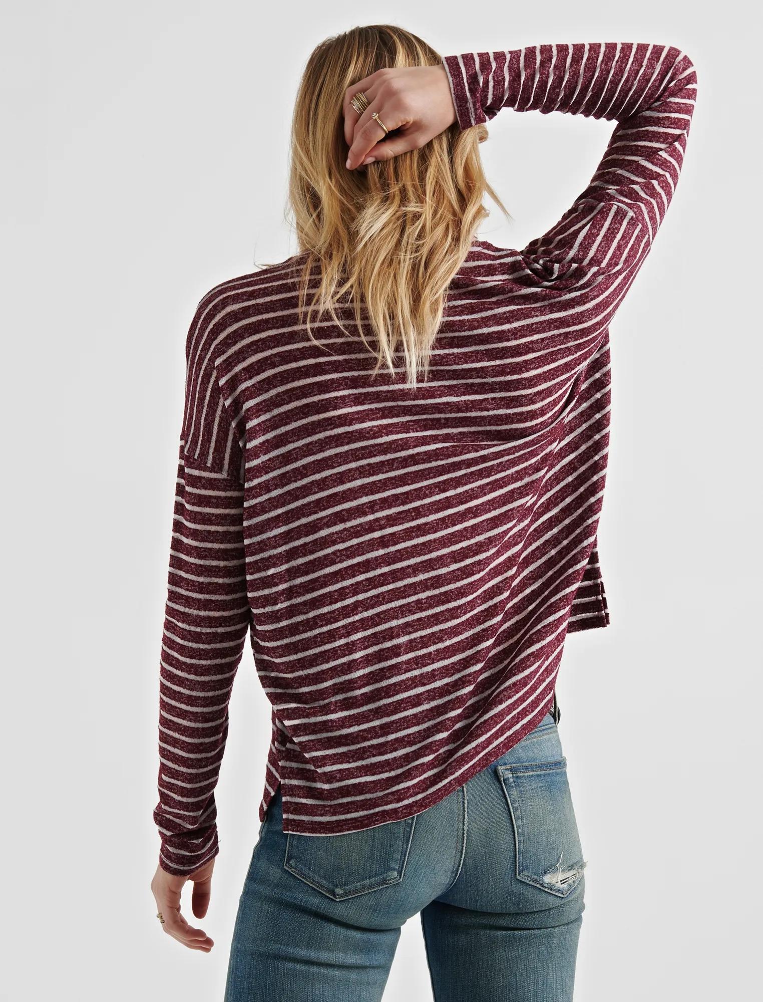 BURNOUT STRIPED POCKET TEE, image 3