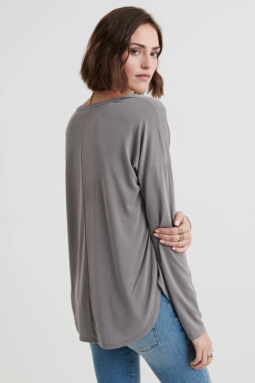 SANDWASH SCOOP NECK TEE, image 3