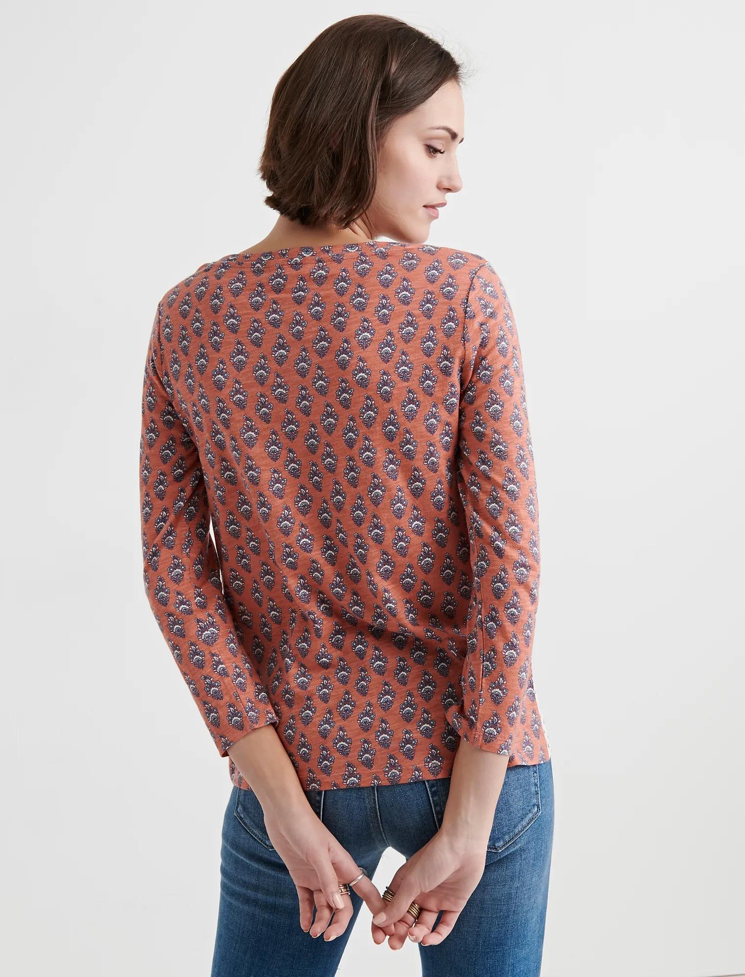 3/4 Sleeve PLACED BORDER TEE, image 3
