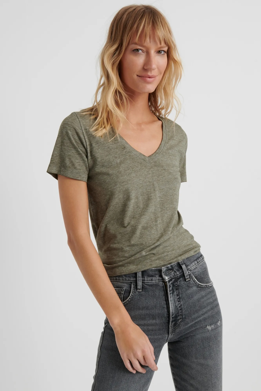 VENICE BURNOUT V-NECK TEE, image 1