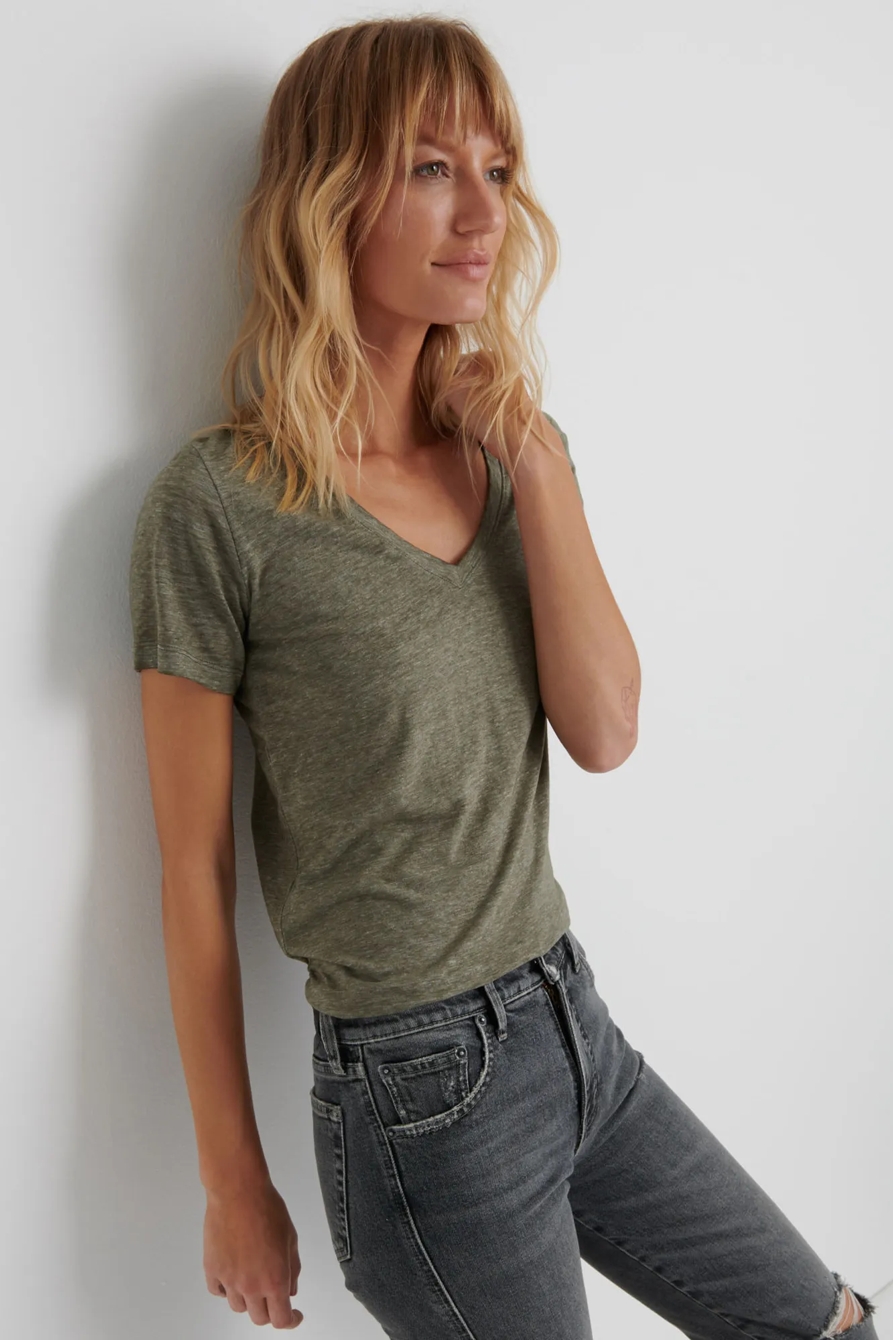 VENICE BURNOUT V-NECK TEE, image 4