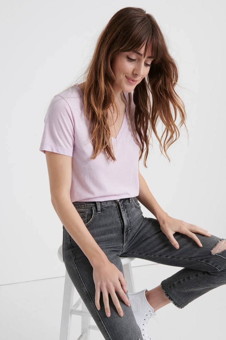 VENICE BURNOUT V-NECK TEE, image 4