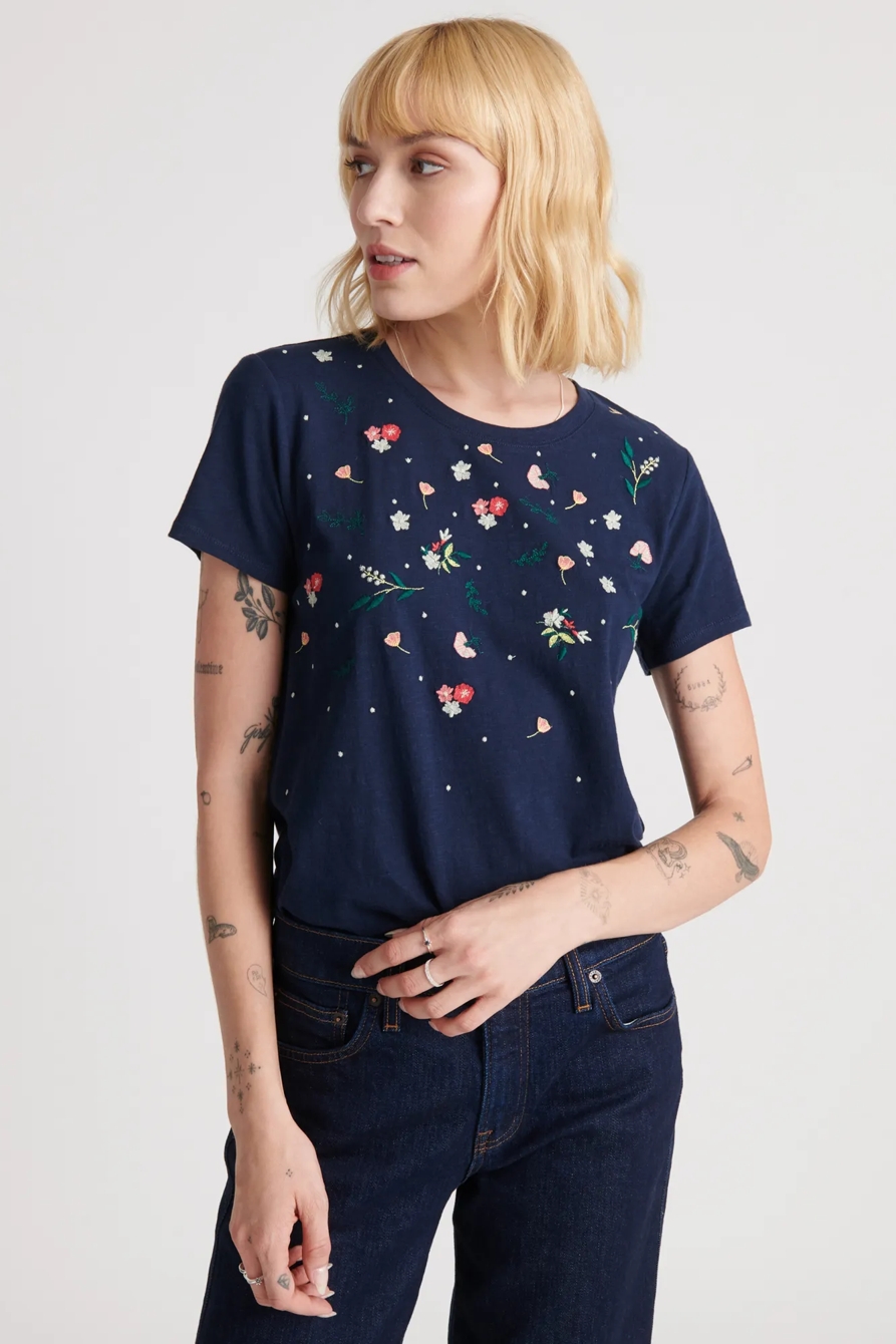 MULTI-COLOR EMBROIDERED TEE, image 1