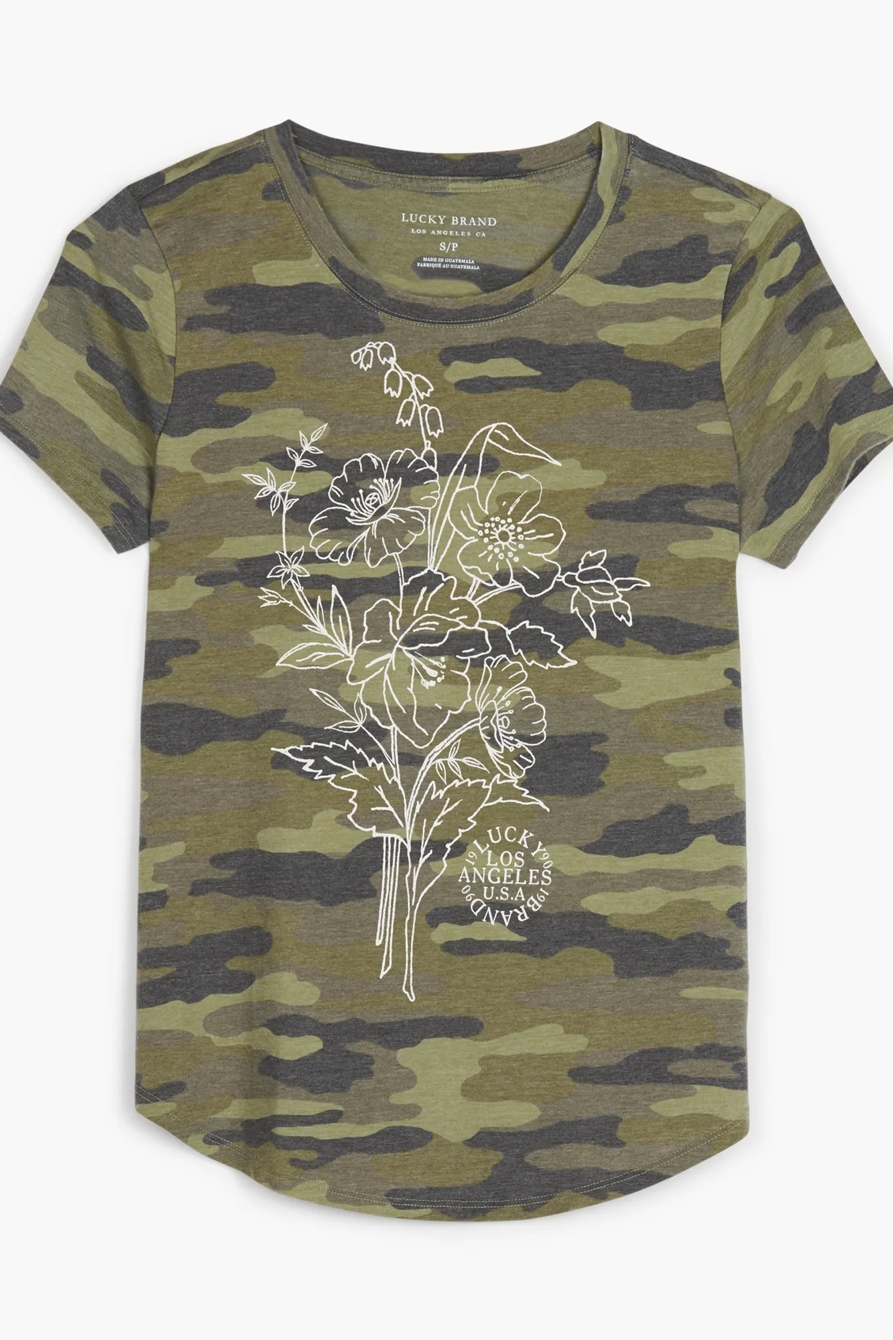 CAMO FLORAL TEE, image 1