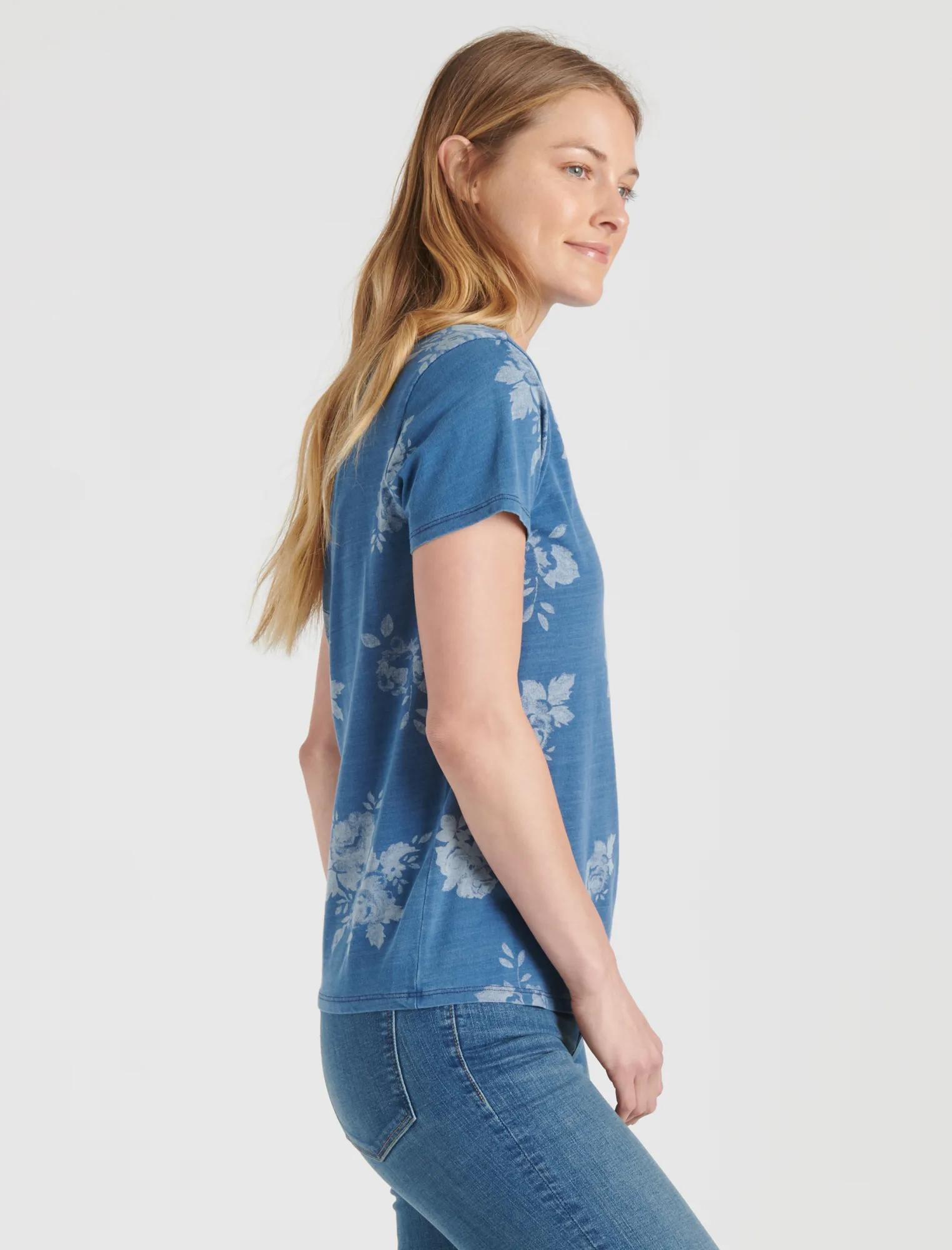 INDIGO PRINTED TEE, image 2