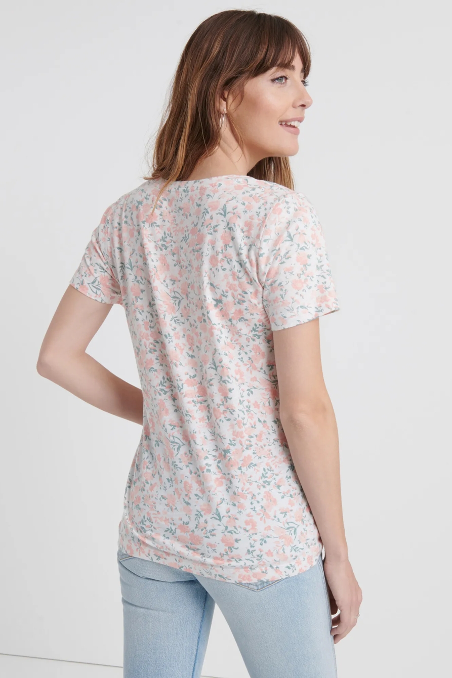 V-NECK FLORAL TEE, image 3
