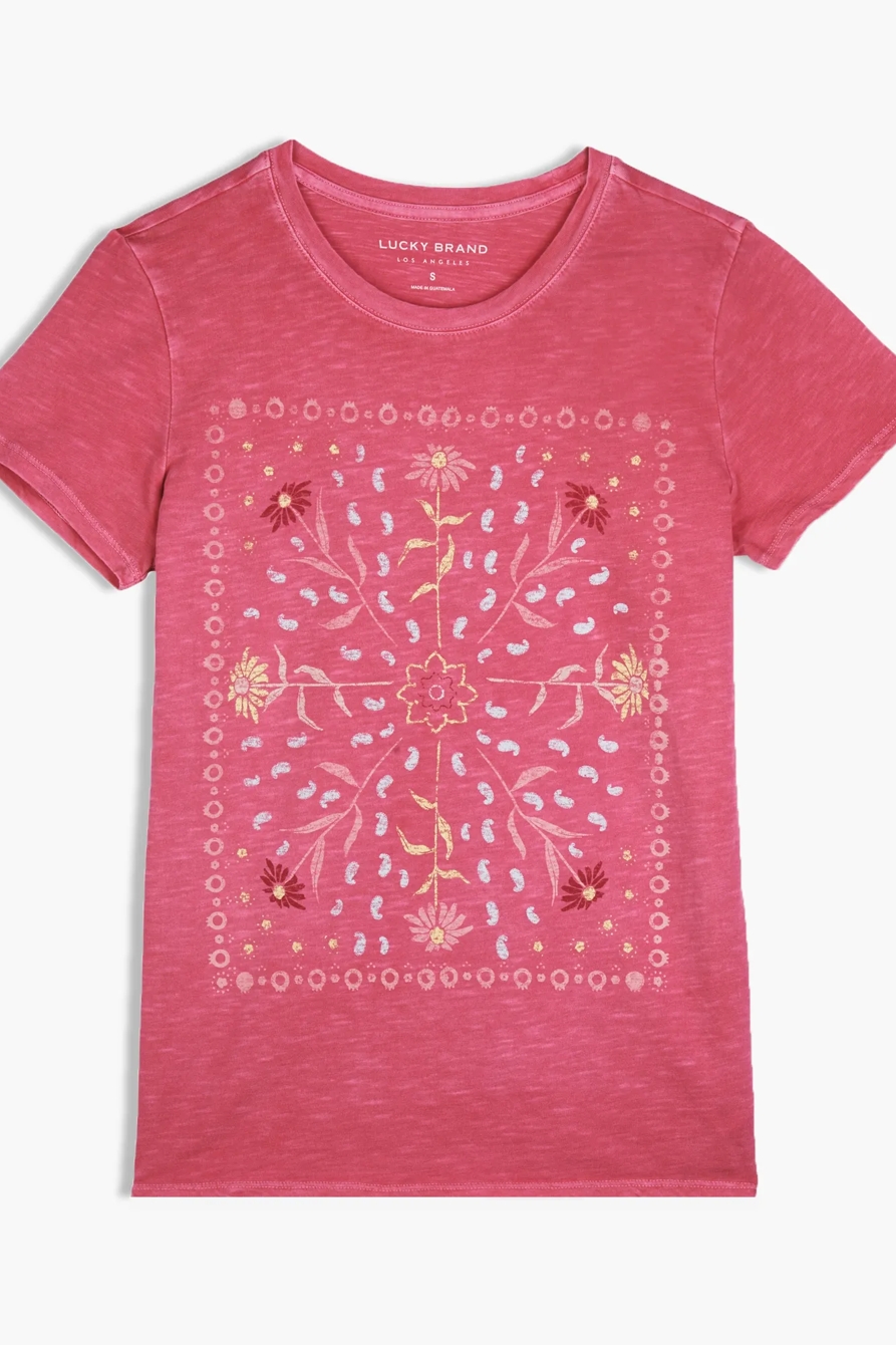 FRAMED BANDANA CREW TEE, image 1