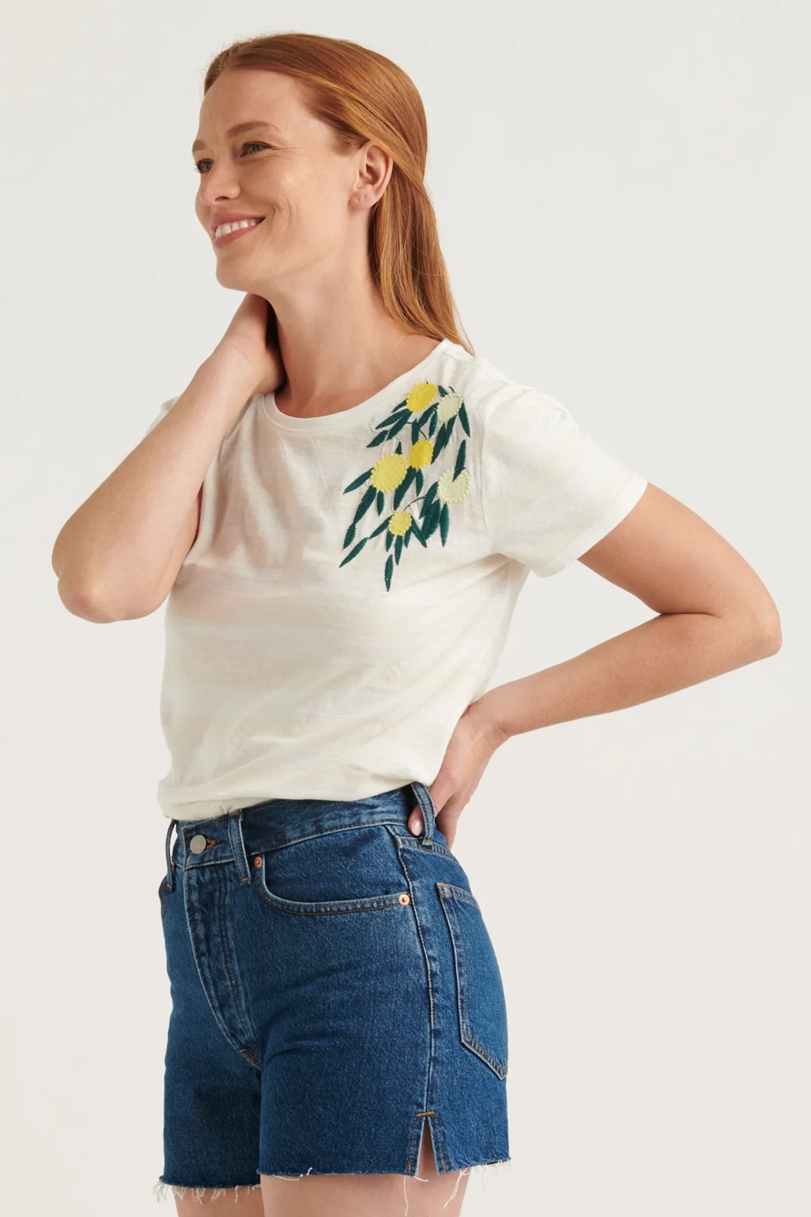 EMBROIDERED LEMON TEE, image 3