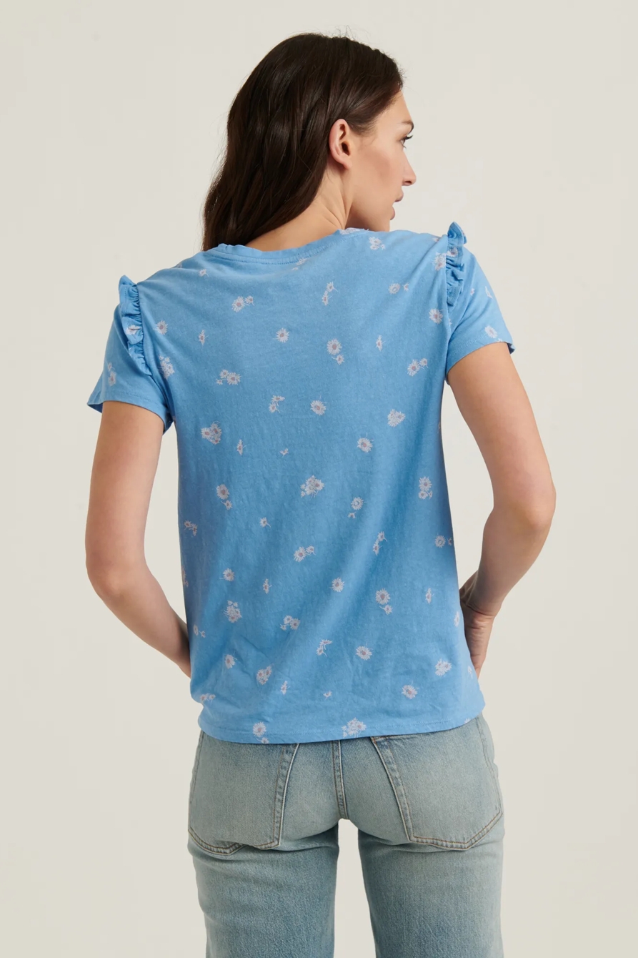 ESSENTIAL FLORAL RUFFLE CREW TEE, image 3