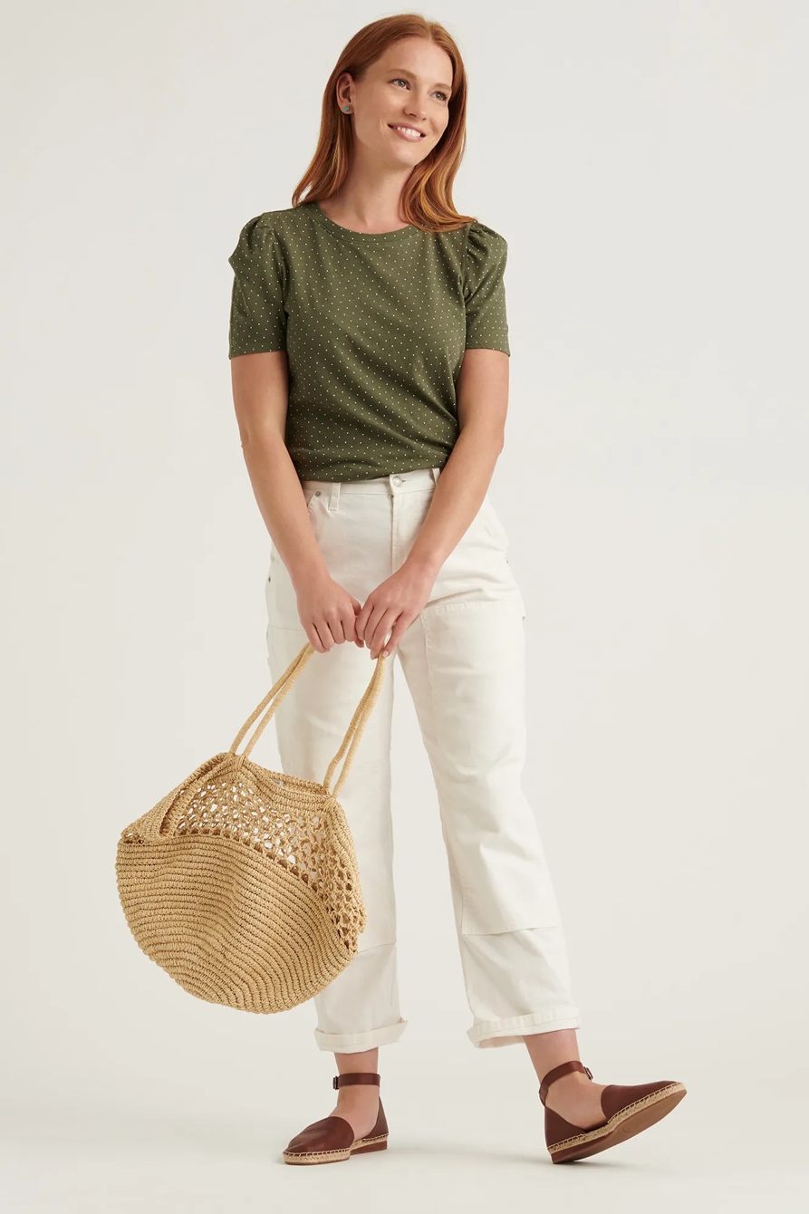 ESSENTIAL PRINTED PUFF SLEEVE TEE, image 2