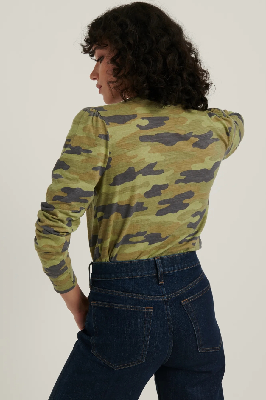 CAMO PUFF SLEEVE TEE, image 3