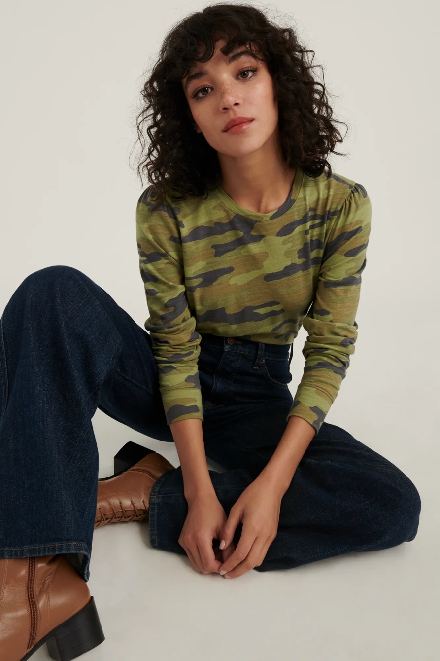 CAMO PUFF SLEEVE TEE, image 4
