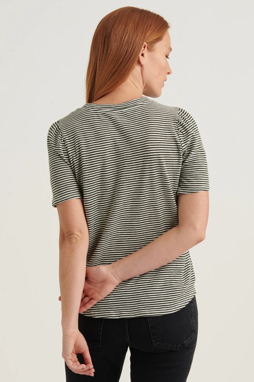 STRIPE PUFF SLEEVE TEE, image 4