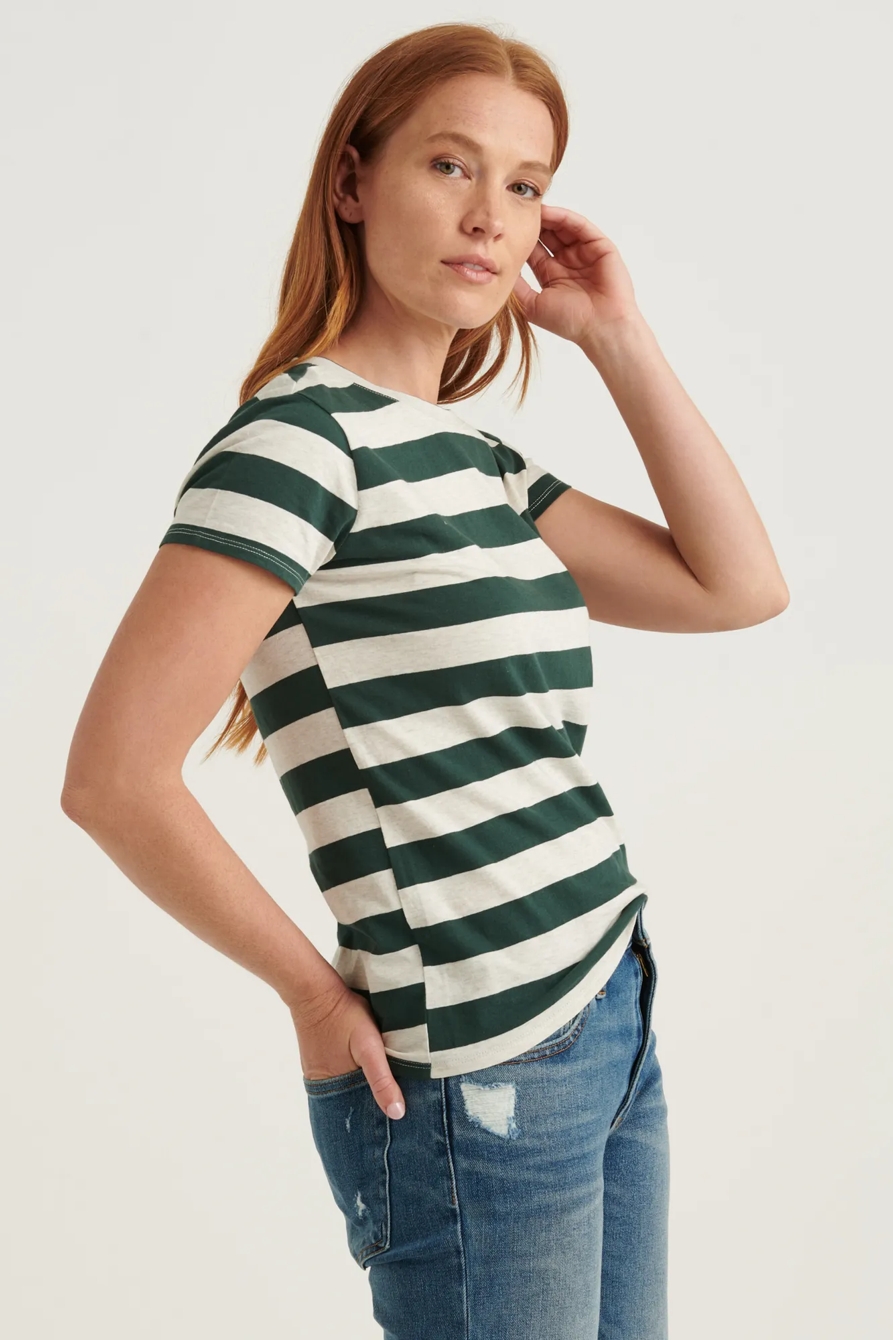 ESSENTIAL STRIPE CREW NECK TEE, image 3